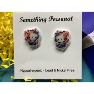 Kawaii Kitty - Hello Kitty Inspired Earrings - Handcrafted Sanrio Style Earrings
